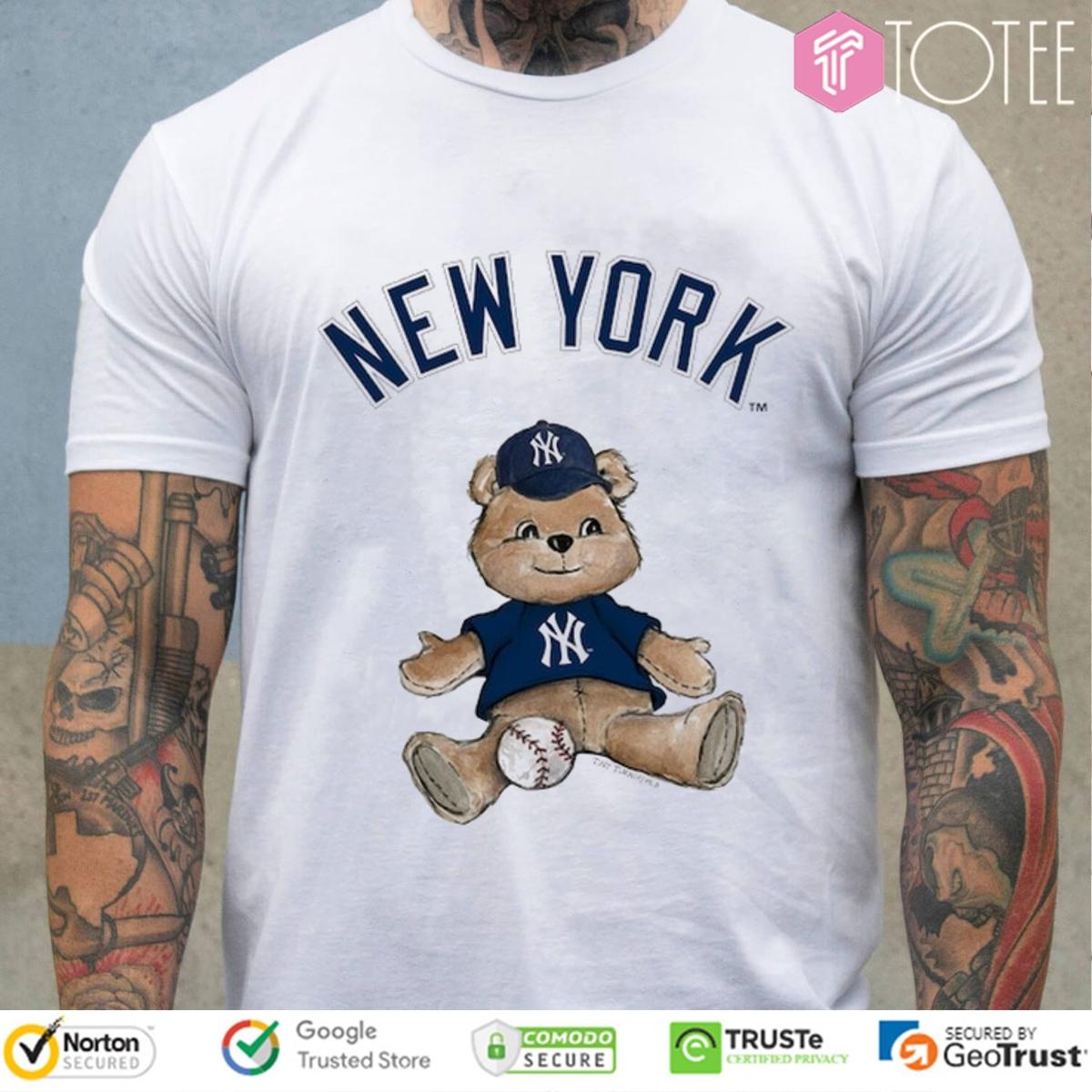 New York Yankees Baseball X Tiny Turnip Teddy Bear T-shirt