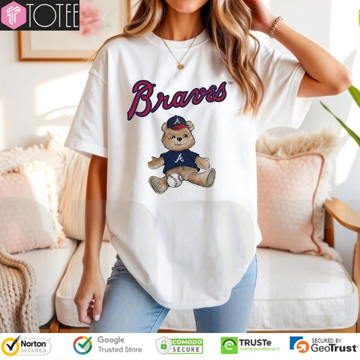 Tiny Turnip Teddy Bear X Atlanta Braves Baseball T-shirt 4