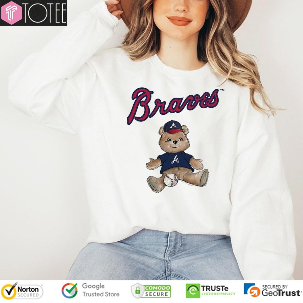 Tiny Turnip Teddy Bear X Atlanta Braves Baseball T-shirt 3