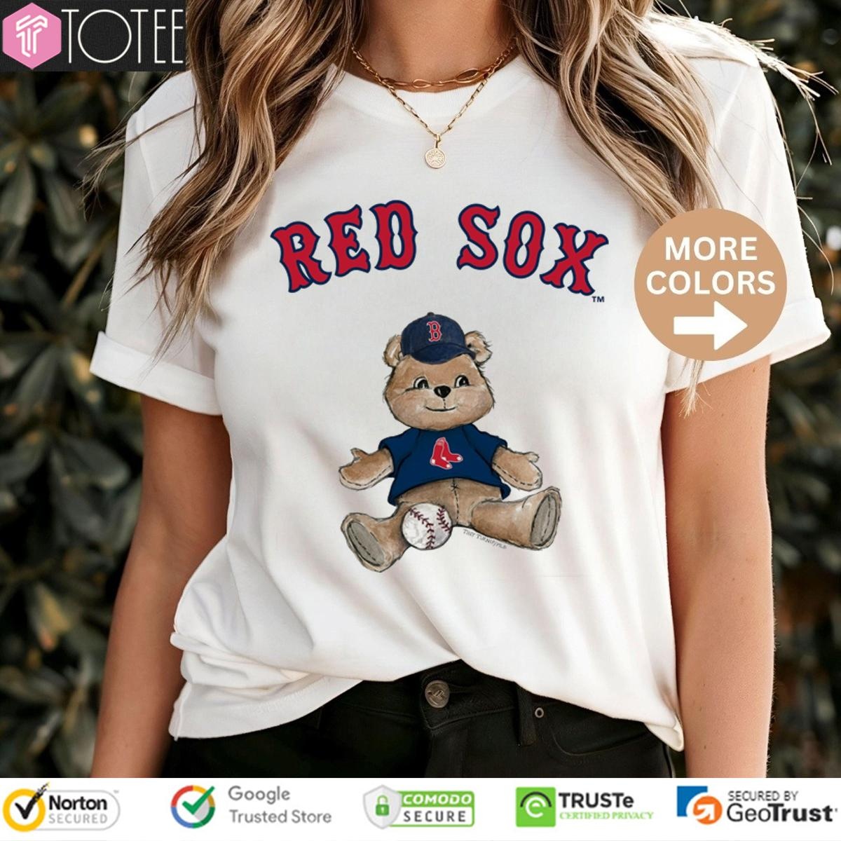 Tiny Turnip Teddy Bear X Boston Red Sox Baseball T-shirt 4