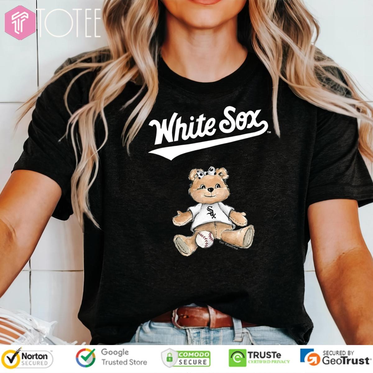 Tiny Turnip Teddy Bear X Chicago White Sox Baseball T-shirt 4