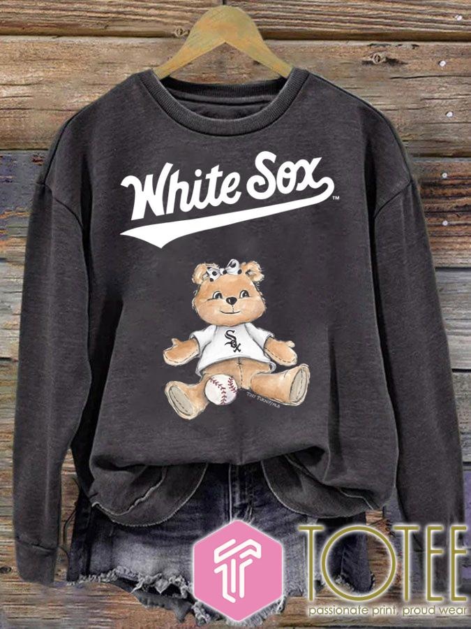 Tiny Turnip Teddy Bear X Chicago White Sox Baseball T-shirt 3