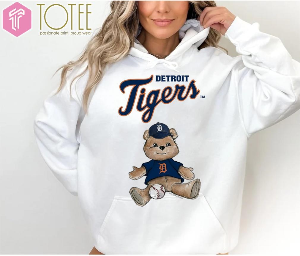 Tiny Turnip Teddy Bear X Detroit Tigers Baseball T-shirt 2