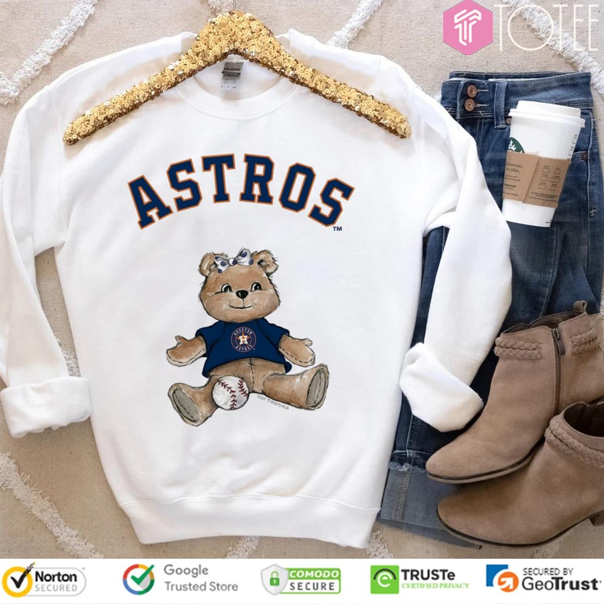 Tiny Turnip Teddy Bear X Houston Astros Baseball T-shirt 3