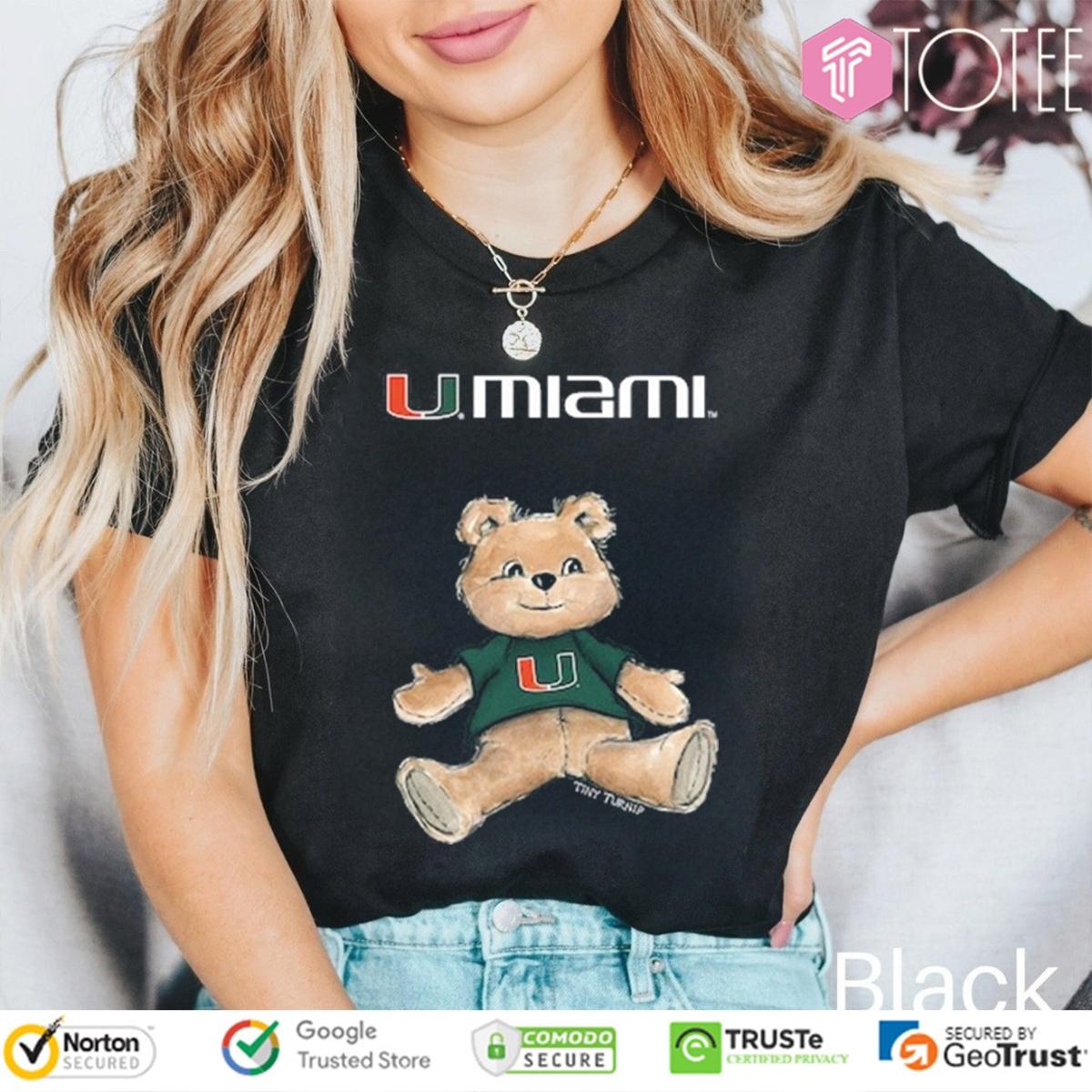 Tiny Turnip Teddy Bear X Miami Hurricanes T-shirt 4