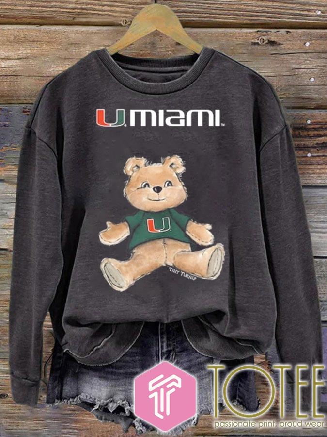 Tiny Turnip Teddy Bear X Miami Hurricanes T-shirt 3