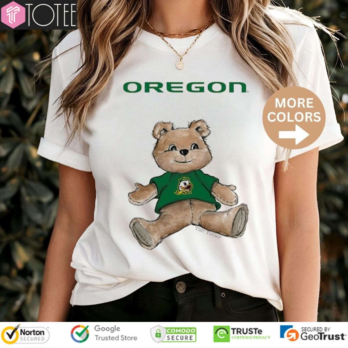 Tiny Turnip Teddy Bear X Oregon Ducks T-shirt 4