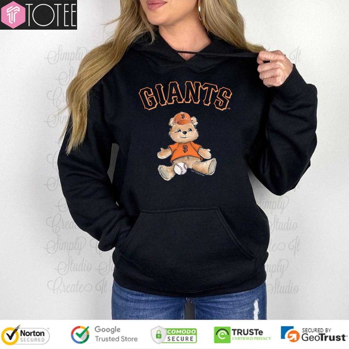 Tiny Turnip Teddy Bear X San Francisco Giants Baseball T-shirt 2