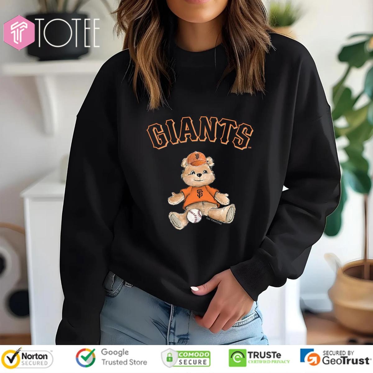 Tiny Turnip Teddy Bear X San Francisco Giants Baseball T-shirt 3
