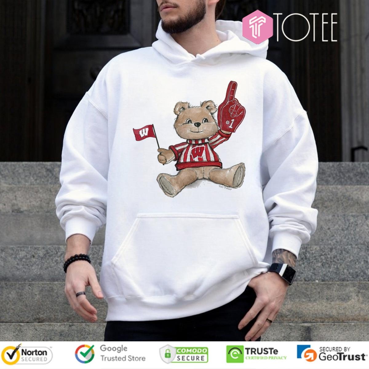 Tiny Turnip Teddy Bear X Wisconsin Badgers T-shirt 2