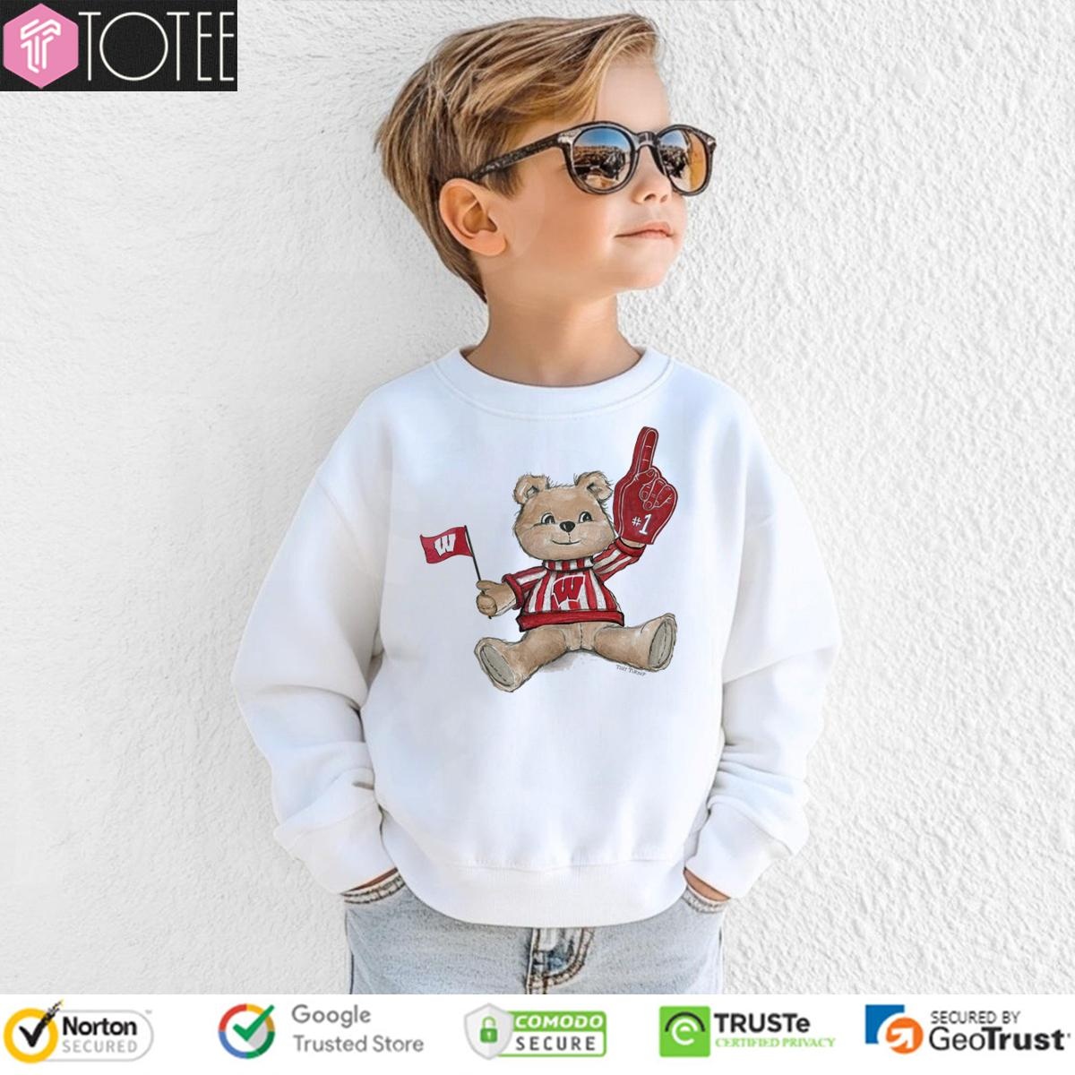 Tiny Turnip Teddy Bear X Wisconsin Badgers T-shirt 3