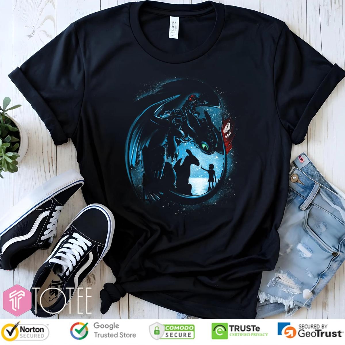 Toothless And Hiccup Yesterday And Tomorrow T-shirt