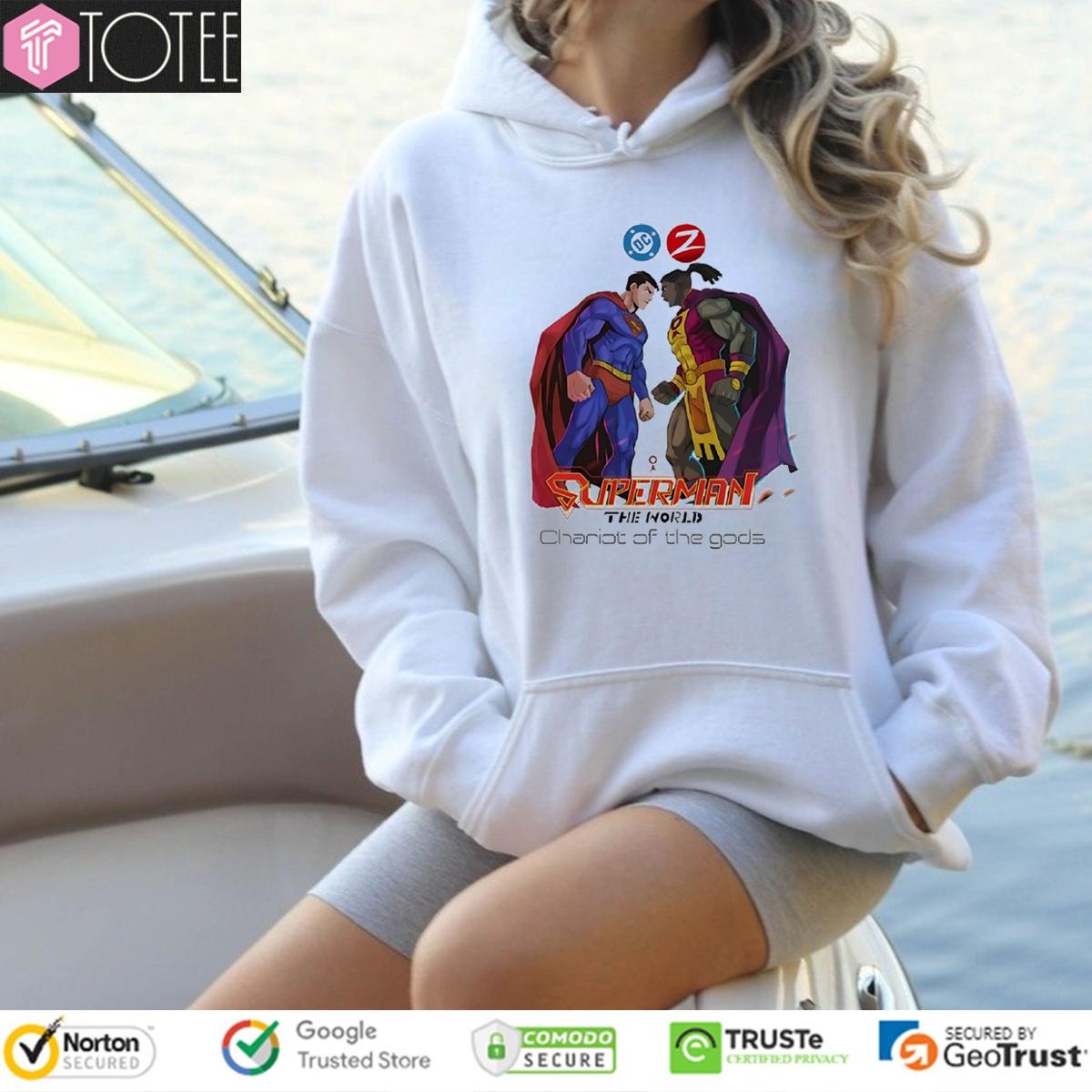 Dc Zebra Comics Superman The World Chariot Of The Gods T-shirt 2