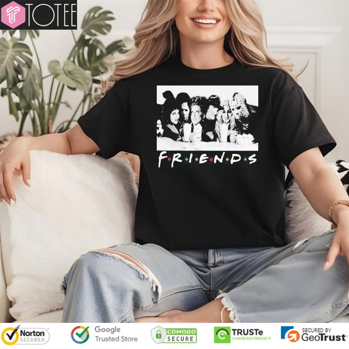 Friends Horror Characters Halloween T-shirt 4