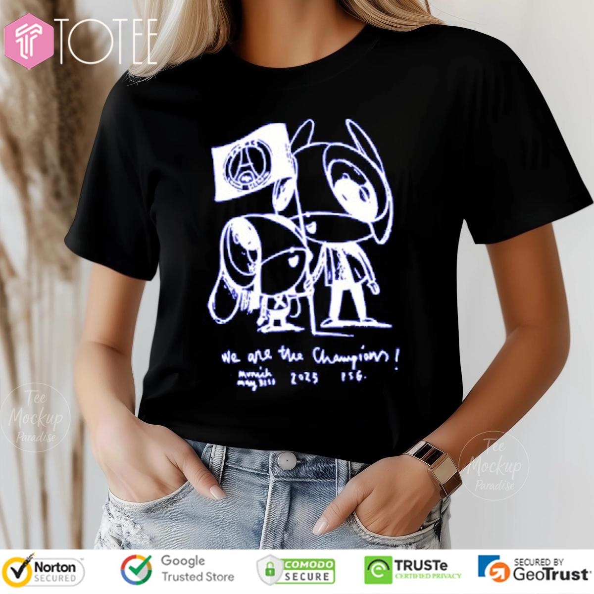 Luis Enrique Psg We Are The Champion T-shirt 4