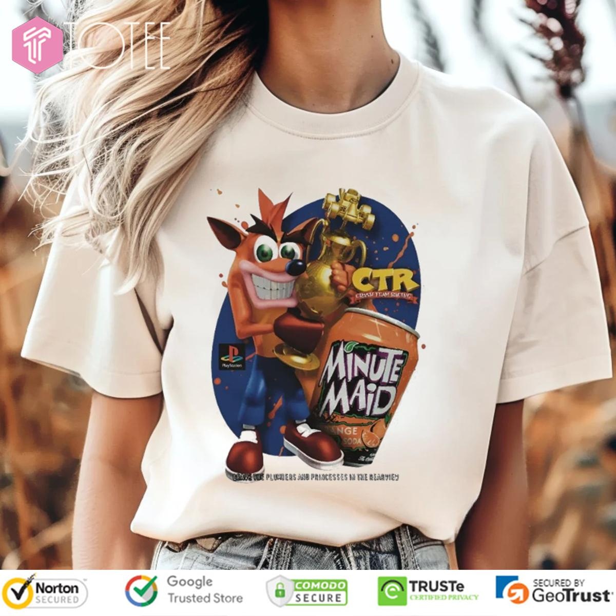 Ctr Crash Team Racing X Minute Maid Orange Soda T-shirt