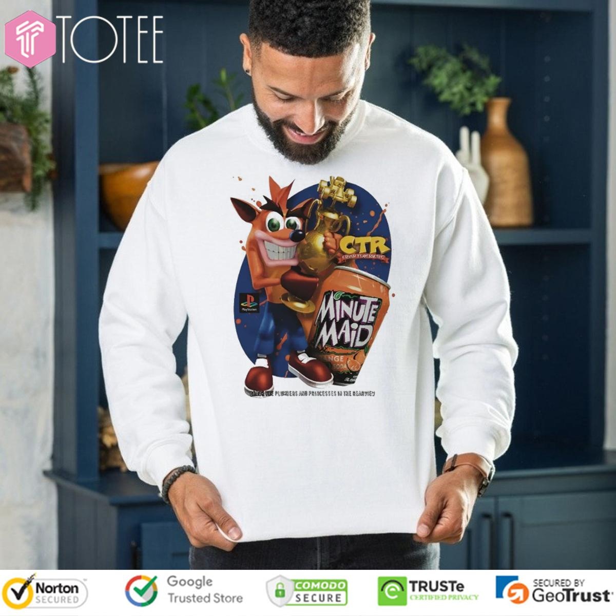 Ctr Crash Team Racing X Minute Maid Orange Soda T-shirt 3