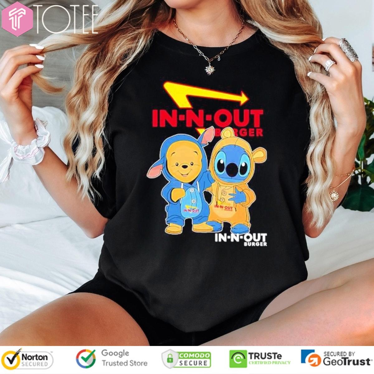 In-N-Out Burger Pooh And Stitch T-shirt