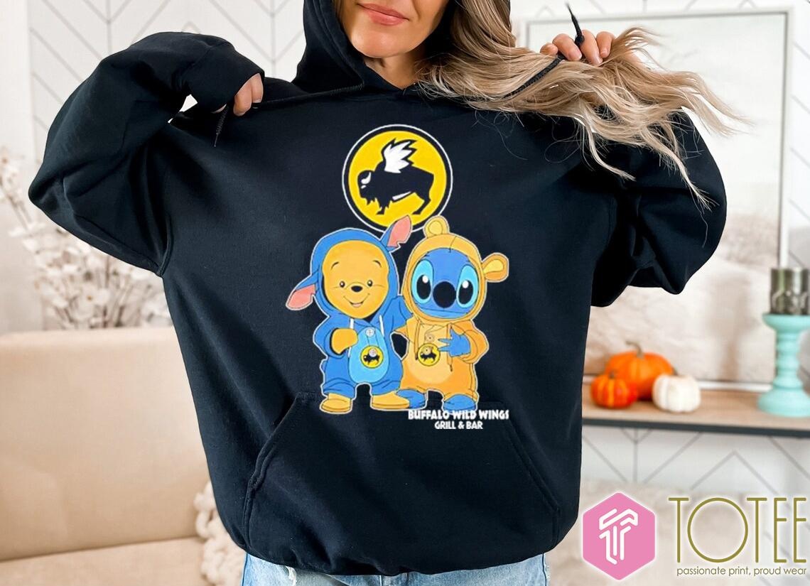 Pooh And Stitch Buffalo Wild Wings Grill And Bar T-shirt 2