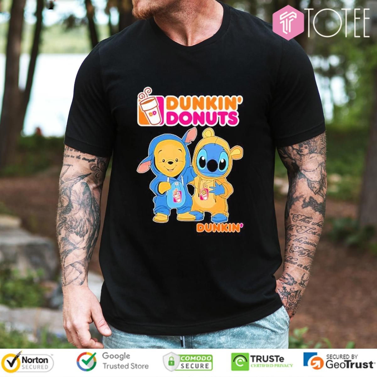 Pooh And Stitch Dunkin Donuts T-shirt