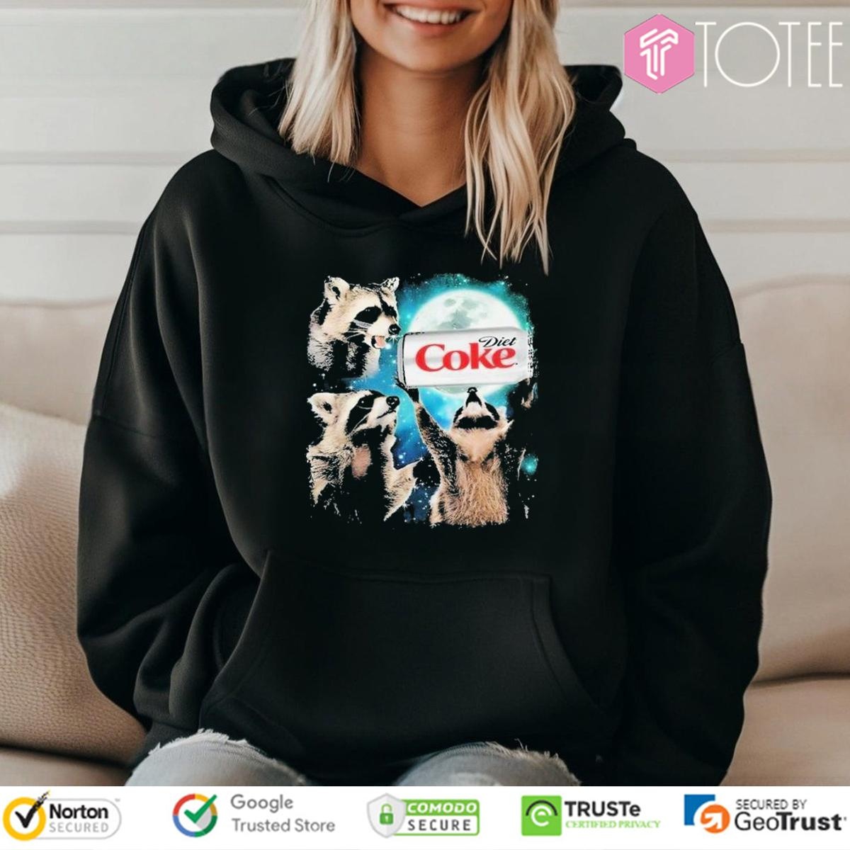 Three Raccoons Diet Coke Moon T-shirt 2
