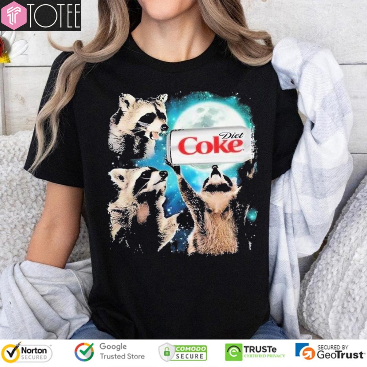 Three Raccoons Diet Coke Moon T-shirt 4