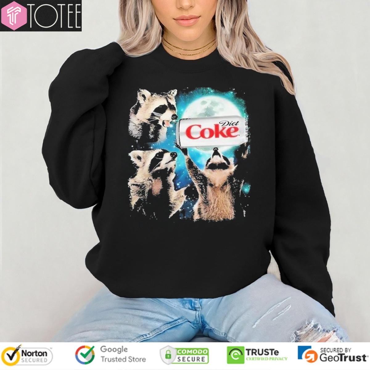 Three Raccoons Diet Coke Moon T-shirt 3